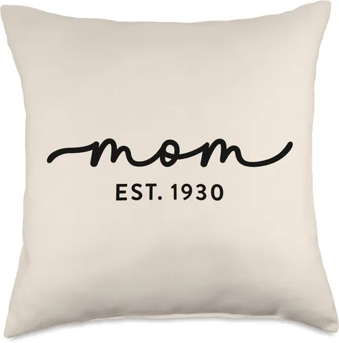 Miniatura 4 de Mom Est 1930 Custom Mom Personalized Mother’s Day Customized Throw Pillow