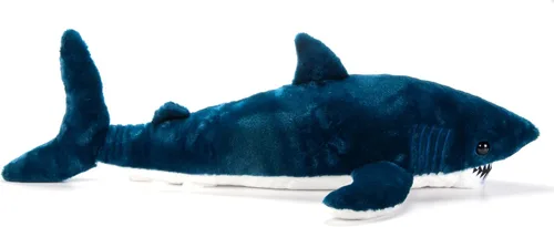 Miniatura 3 de The Petting Zoo Mako - Peluche de tiburón, regalos para niños, animales salvajes del océano Onez, juguete de peluche de tiburón de 32 pulgadas