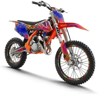 Miniatura 5 de Kit de base gráfica SX 65 Zany Orange Senge 2002-2008 compatible con KTM
