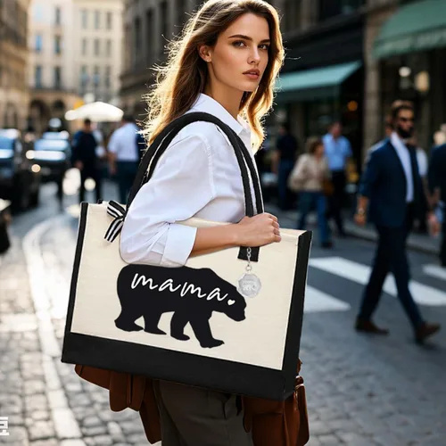 Miniatura 8 de Mothers Day Gifts for New Mom Pregnancy Gifts Tote Bags for Women Mommy Mama Tote Bag for Hospital Shopping Birthday