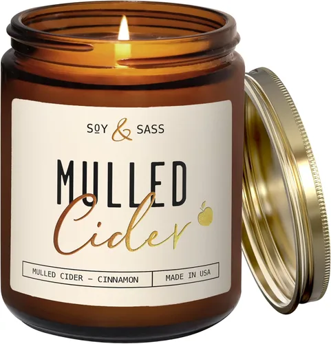 Miniatura 14 de Velas de Manzana y Canela, Vela de Manzana y Canela - 'Apple Cinnamon' Infundida con Aceites Esenciales I Velas de Soja Aromáticas Fuertes