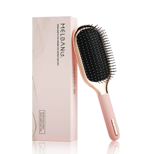 Melbang Cepillo de pelo para cabello grueso, rizado, fino, largo, corto, húmedo o seco, añade brillo y hace que el cabello sea suave, peine cepillo