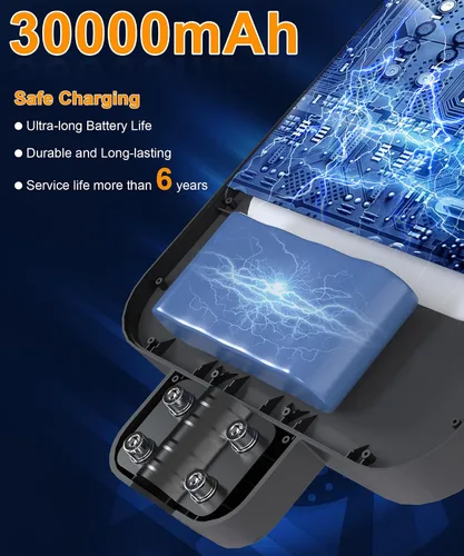 Miniatura 5 de JAYNLT X-13000W Luces de calle solares al aire libre, luces de estacionamiento comerciales ultragrandes de 6500K del atardecer al amanecer, luz