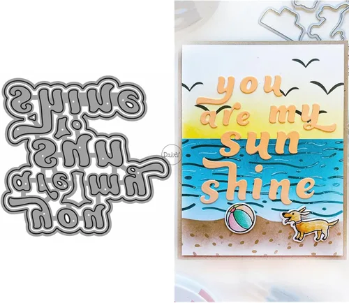 Miniatura 20 de DzIxY Amazing Words - Troqueles de corte de metal para hacer tarjetas, troquelados de papel en relieve, plantillas para máquina de álbumes