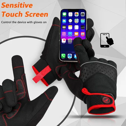 Miniatura 4 de MOREOK Guantes de trabajo de jardinería para hombres/mujeres [fortalece la protección de la palma] guantes protectores de utilidad guantes