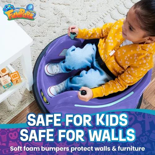 Miniatura 5 de Flybar FunPark coche chocón 6V para niños pequeños, coche chocón para niños, juguetes eléctricos para montar para niños pequeños, coche chocón
