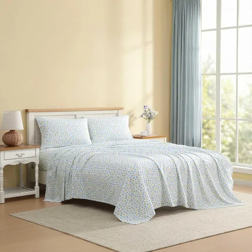 Miniatura 23 de Laura Ashley - Sábanas King, Juego de Ropa de Cama de Percal de Algodón, Ligero y Transpirable para el Hogar (Emogene Naranja Quemado, King)