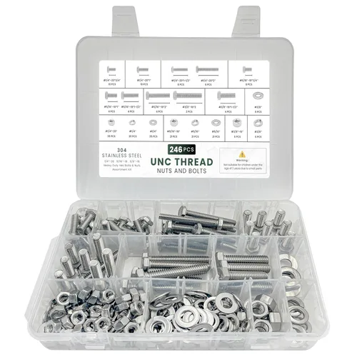 Miniatura 10 de Kit surtido de 900 tuercas y pernos #4-40, #6-32, #8-32, #10-24 – Philips Pan Head 304 Tornillos de acero inoxidable con caja de almacenamiento