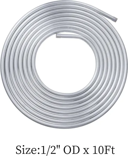Miniatura 2 de Vigorous Tubo enrollado de aluminio DE de 1/2", tubo redondo sin costura 1060, grosor de pared de 0.04", tubería de refrigeración, línea