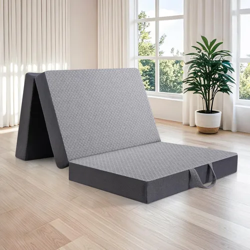Colchón plegable triple – Colchón plegable para viajes, caravana, campamento, viajes por carretera, habitación de invitados, yoga, colchón de espuma