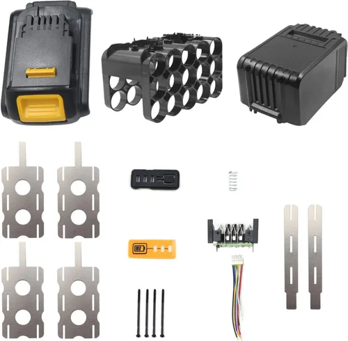 Miniatura 6 de Piezas de repuesto para Dewalt 20V DCB204 DCB205, kit de reparación de reconstrucción de batería rota 18650, caja de plástico, carcasa de repuesto
