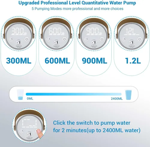 Miniatura 3 de Myvision Dispensador de agua para botella de 5 galones, bomba de agua eléctrica portátil con carga USB, bomba de agua potable para el hogar, cocina