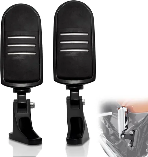 Miniatura 8 de FOVPLUE Estriberas de carretera de 1.25 pulgadas, clavijas ajustables en ángulo corto con soportes para Harley Touring Street Glide Electra Glide