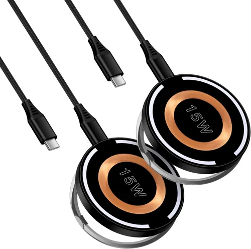 Mag-Safe Samsung S24 Ultra - Cargador inalámbrico para Galaxy S24+/S24/S23+/S22/S21/S20/Z Flip 5, Google Pixel 8Pro/8a/7/6, paquete de 2 cargadores