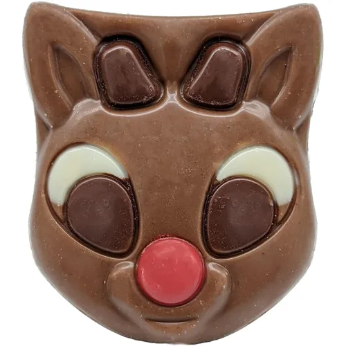 Miniatura 3 de Fruidles Dulces navideños de chocolate Rudolph, doble crujiente, rellenos de bolsas de fiesta de chocolate con leche, envueltos individualmente