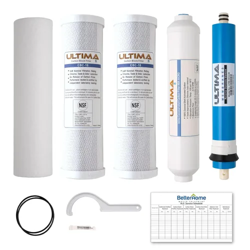 Ultima 7/VII - Filtros de agua de ósmosis inversa de 5 etapas, cartuchos de repuesto para sistema de filtro de agua universal para debajo del