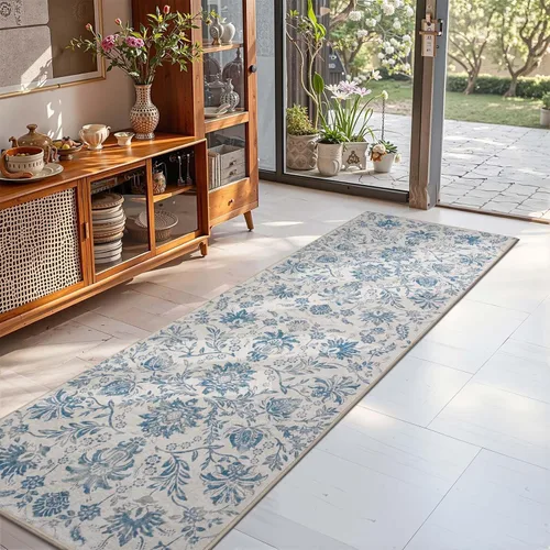 Miniatura 41 de jinchan Lima - Alfombra de pasillo lavable de 2 x 6 pies, antideslizante, de pelo corto, suave, ultrafina, alfombra envejecida para casa de campo