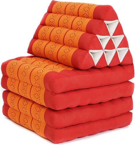 Miniatura 2 de Leewadee Cómodo colchón japonés de suelo, cama tailandesa con cojín triangular, colchón futón, tapete de masaje tailandés extra largo, 89 x 20 Sf02