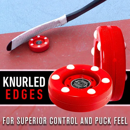 Miniatura 5 de Franklin Sports NHL - Discos de hockey sobre ruedas de calle, Pro Commander - Discos de hockey sobre ruedas para exteriores para práctica + Rojo - 1