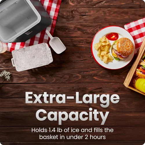 Miniatura 5 de Iceman by Chefman Nugget Ice Maker - Máquina para hacer hielo de guijarros, 26 libras en 24 horas, lista en 6 minutos, cesta de hielo extraíble