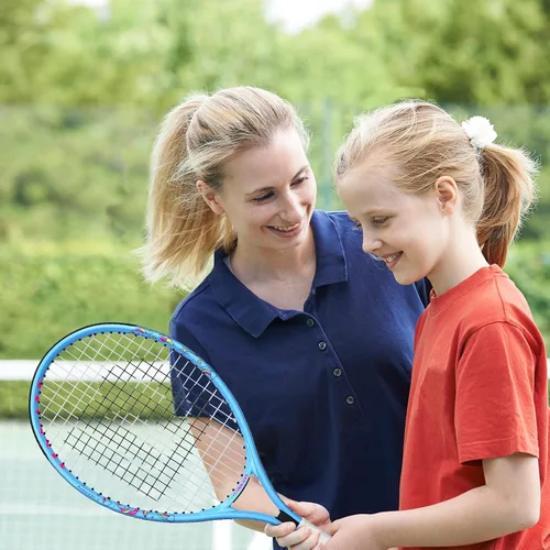 Miniatura 6 de Raqueta de tenis para niños y jóvenes, raqueta de tenis juvenil de 19/21/23/25 pulgadas con cubierta, adecuada para principiantes niños y niñas de 3