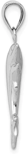 Miniatura 2 de Colgante de oro blanco de 14 k con delfines, Metal
