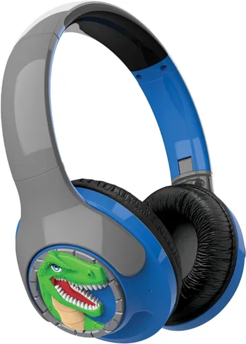 EKIDS - Auriculares Bluetooth de dinosaurio para niños, auriculares inalámbricos para la escuela, H