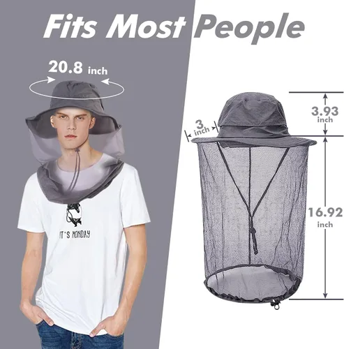 Miniatura 5 de ayamaya Sombrero de red de mosquito para hombres y mujeres, sombreros de ala ancha