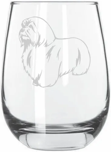 Miniatura 11 de Sakhalin Husky Dog - Copa de vino grabada personalizada de 15.25 onzas sin tallo