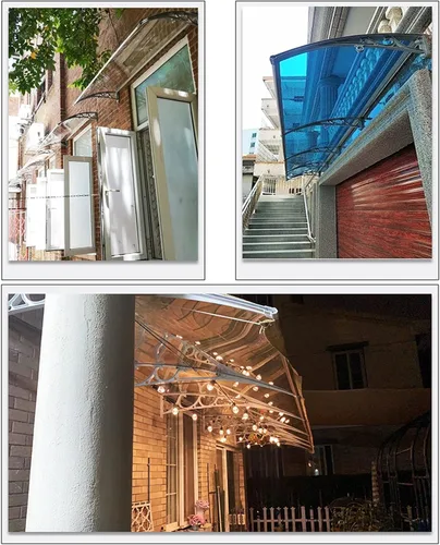 Miniatura 7 de Toldos transparentes para puerta de mute, toldo para puerta de exterior, patio de jardín, cubierta de policarbonato para puerta, protección contra