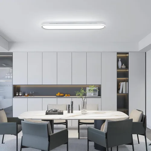 Miniatura 7 de Lámpara de techo LED de metal de 37.4", delgada, iluminada por los bordes - lámparas lineales de espectro completo de 55W, 6500K, lámpara de techo