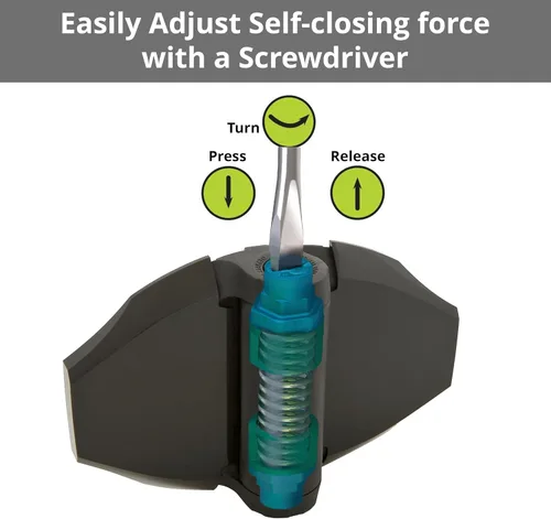 Miniatura 6 de D&D Technologies TCHD2S3BTS TruClose - Bisagras de puerta resistentes, para puertas de madera o vinilo de cierre automático de hasta 154 libras, sin