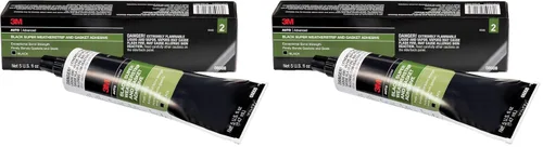 3M, 08008, adhesivo negro para burletes y juntas súper resistente, 5 onzas líquidas, 1 por paquete (paquete de 2)