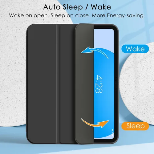 Miniatura 4 de Soke Funda para iPad (A16) de 11ª/10ª generación (2025/2022), iPad de 11/10.9 pulgadas con soporte para lápiz, funda protectora inteligente con Negro