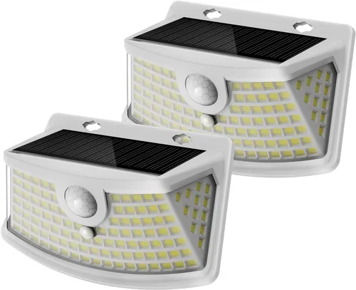 Miniatura 8 de Aootek Luces solares con sensor de movimiento, 120 luces LED con reflector de luces, gran angular de 270°, impermeable IP65, luces de paso