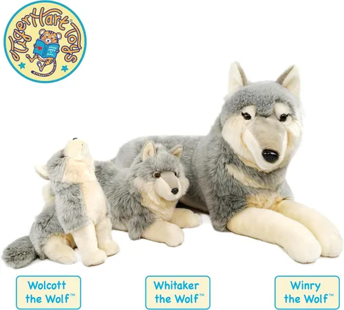 Miniatura 7 de TigerHart Wolcott El Lobo - Peluche de 28 cm, diseño de lobo