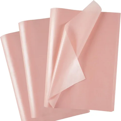 Miniatura 13 de 60 hojas de papel de seda para bolsas de regalo, 14 x 20 pulgadas, papel de seda metálico rosa dorado rosa blanco para embalaje de manualidades, Oro