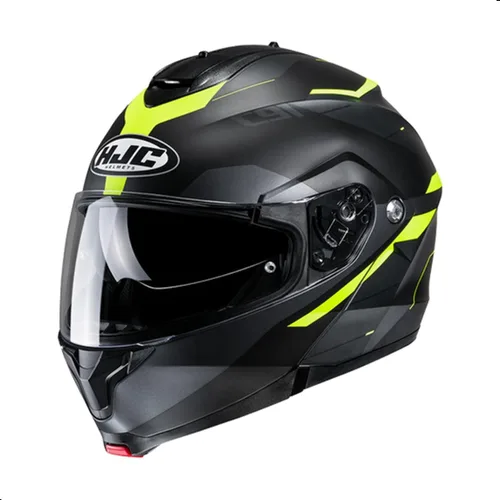 Miniatura 5 de Casco modular para motocicleta HJC C91 Karan con visor HJ-17 Pinlock, aprobado por DOT (MC1SF, X-Small)