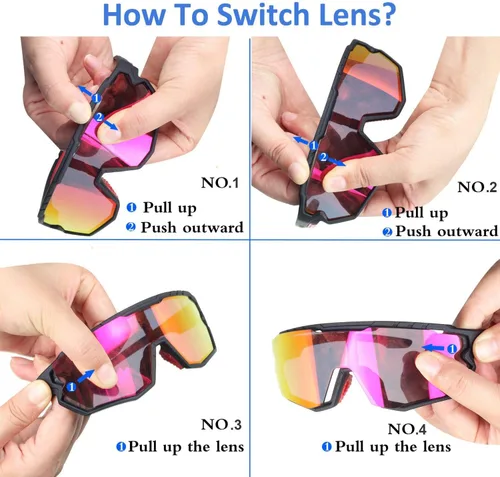 Miniatura 6 de Gafas de sol polarizadas, gafas de ciclismo para adultos y jóvenes, hombres y mujeres, gafas de protección para béisbol