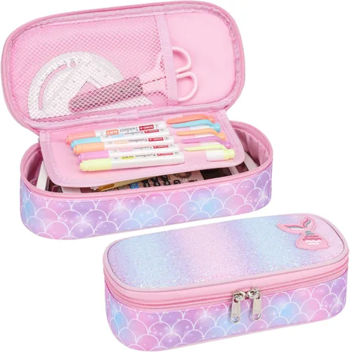 Miniatura 35 de Bagseri Pencil Case for Kids - Expandable Pencil Case for Boys Pencil Pouch Pencil Box Organizer Cute Pencil Bag for Student School, Black Football