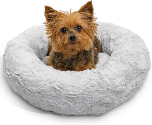 Miniatura 37 de Best Friends by Sheri - The Original Calming Donut - Cama calmante en forma de dona para perros y gatos - Pelo corto, gris, S, 23 x 23 pulgadas Gris