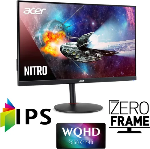 Miniatura 2 de Acer Monitor Nitro XV272U Pbmiiprzx de 27 pulgadas WQHD (2560 x 1440) IPS G-SYNC Compatible, 144Hz, 1ms VRB, DisplayHDR400 certificado VESA, DCI-P3