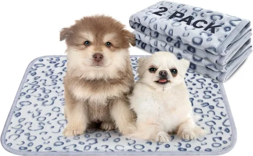 Miniatura 26 de Qeils Almohadillas reutilizables para cachorros, paquete de 2 almohadillas lavables para orina para perros, almohadillas antideslizantes