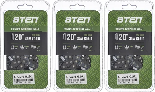 Miniatura 106 de 8TEN Cadena de motosierra semi cincel de 6 pulgadas .050 1/4 42 DL para Worx WG320 Black & Decker LLP120 (paquete de 3)