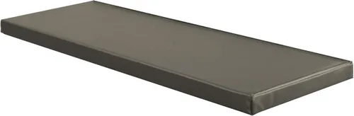 Miniatura 11 de Tapete largo para banco de 2 y 3 plazas para interiores y exteriores, con lazos de fijación, almohadilla de asiento de banco de piel sintética, Beige