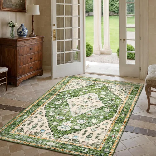 Miniatura 335 de Lahome Alfombra Bohemia Tribal Lavable de 3 x 5, Alfombras Antideslizantes para Entrada, Dormitorio, Sala de Estar, Vintage, Ultra Suave, No