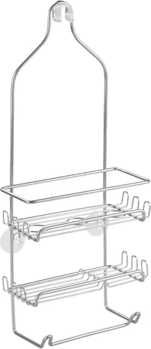 iDesign Organizador de ducha colgante de acero, colección Milo, 9 x 4.5 pulgadas, 21.25 pulgadas, plateado