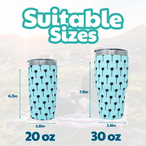 Miniatura 4 de Funda de silicona para vasos, compatible con vasos Yeti, RTIC, Ozark Trail, Magellan y más. Fundas aisladas personalizadas para enfriar latas