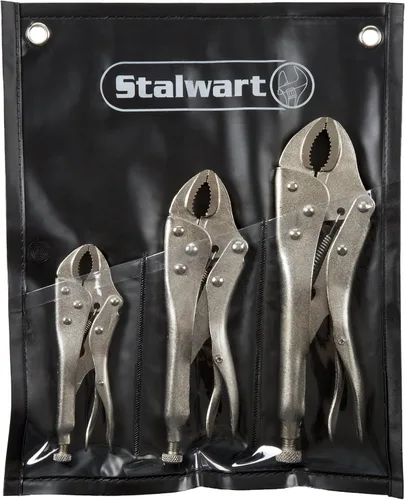 Miniatura 2 de Stalwart 75-HT3007 Juego de alicates de bloqueo con bolsa de almacenamiento, 3 piezas