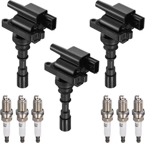 Miniatura 40 de BDFHYK Bobinas de encendido UF611 y bujía iridio XP6203 compatible con Hyundai Equus Genesis Sonata Tucson Kia Borrego K900 Optima Sorento V8 l4